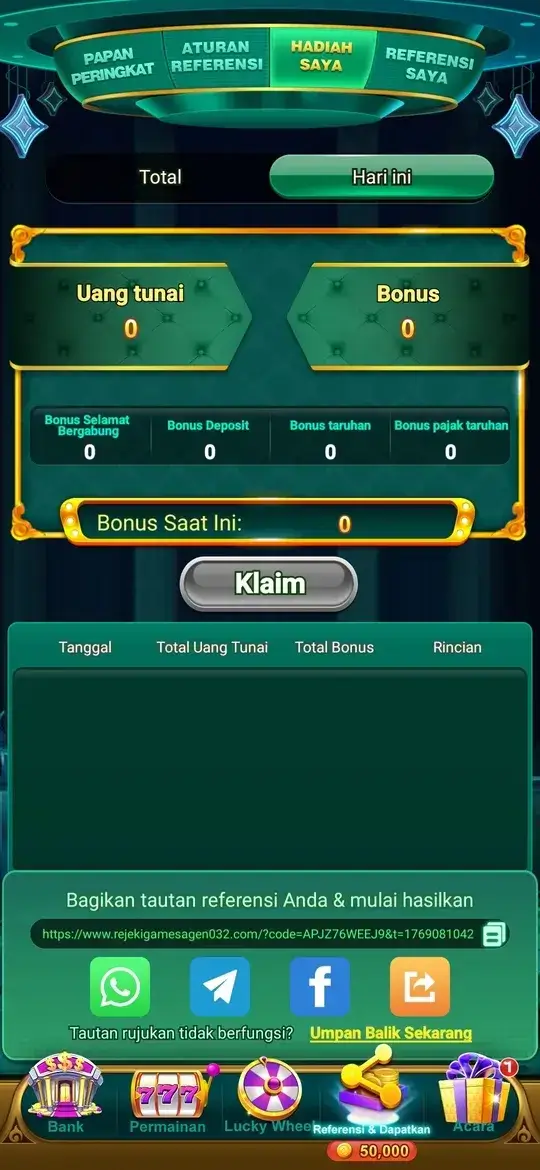 Hadiah dan Bonus Rejeki Games